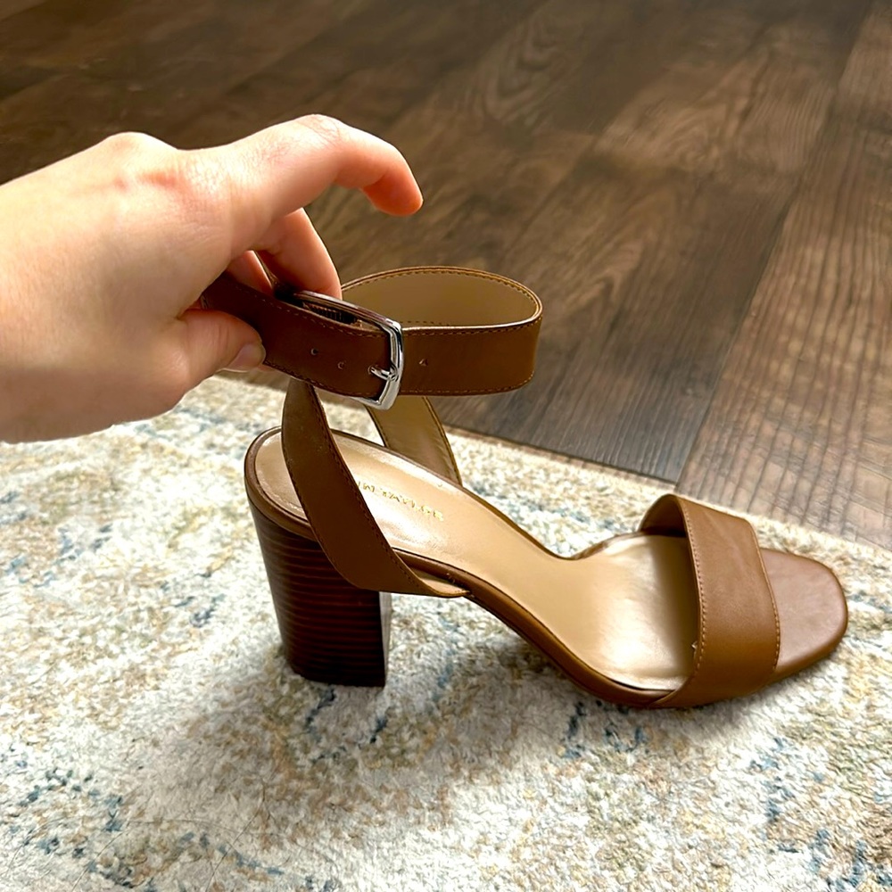 Ann Taylor wrap around leather heels